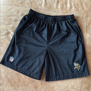 NFL reebok Minnesota Vikings Team Black Mesh Shorts